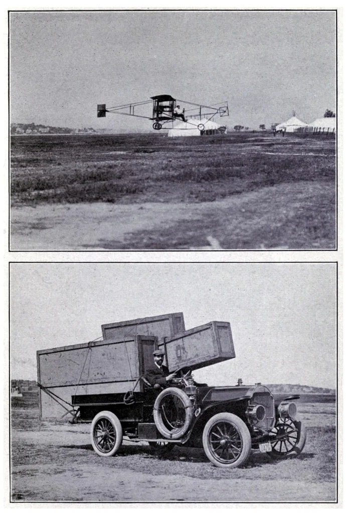 An illustration from The Curtiss Aviation Book, 1912, leaf 185