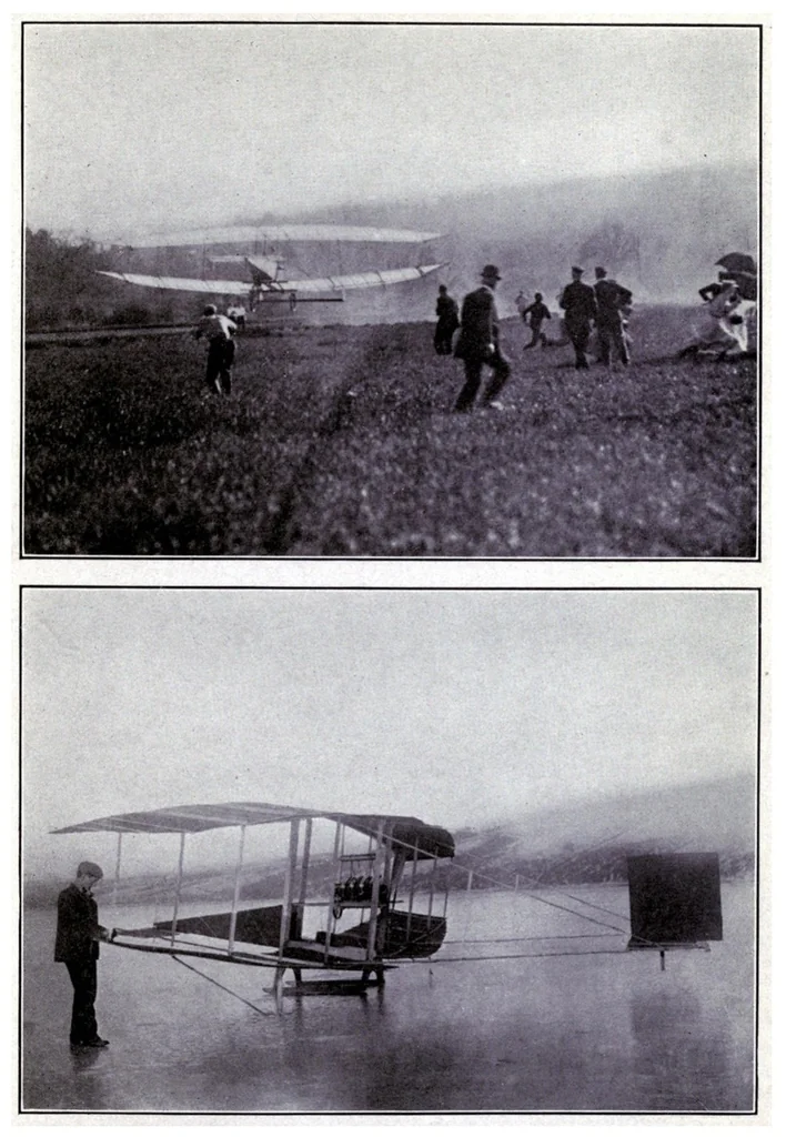 An illustration from The Curtiss Aviation Book, 1912, leaf 55