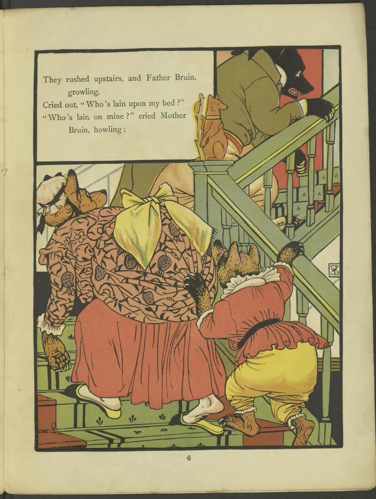 An illustration from The Three Bears Walter Crane 1873, 1873, leaf 10
