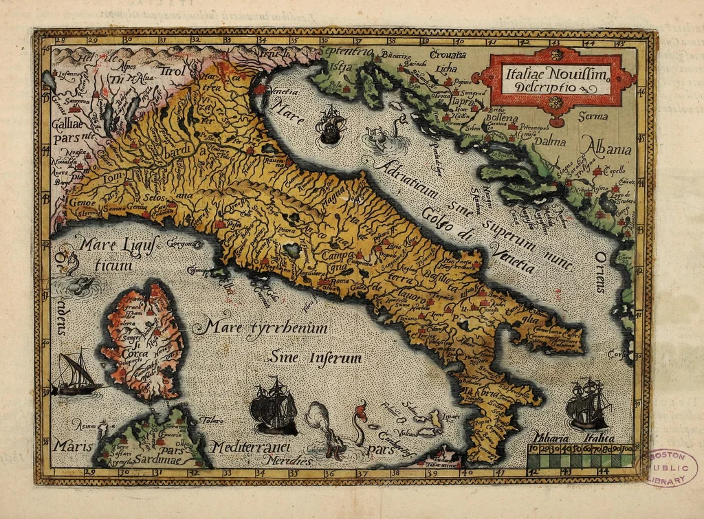 An illustration from Theatri orbis terrarum enchiridion, minoribus tabulis per Philippum Gallaeum exaratum : et carmine heroico, ex variis geographis & poetis collecto, 1585, leaf 121