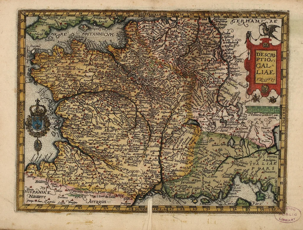 An illustration from Theatri orbis terrarum enchiridion, minoribus tabulis per Philippum Gallaeum exaratum : et carmine heroico, ex variis geographis & poetis collecto, 1585, leaf 41