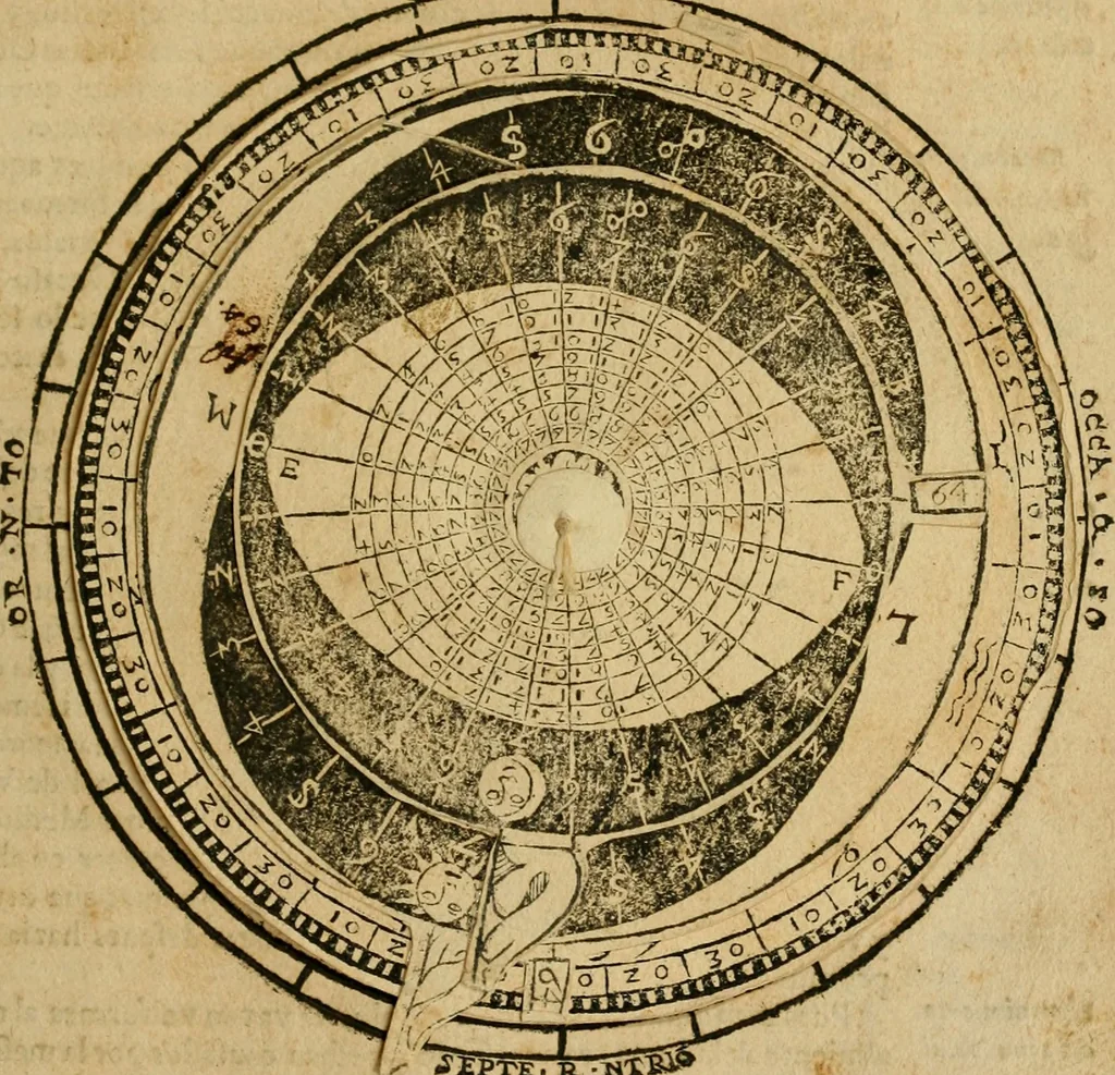 An illustration from Theatro del mundo, y del tiempo : en el qual no solo se descriuen sus partes, y se da regla en el medirlas, mas con ingeniosas y acomodadas demostraciones y figuras, se representan ante los lectores ... : cõ index, 1614, leaf 138