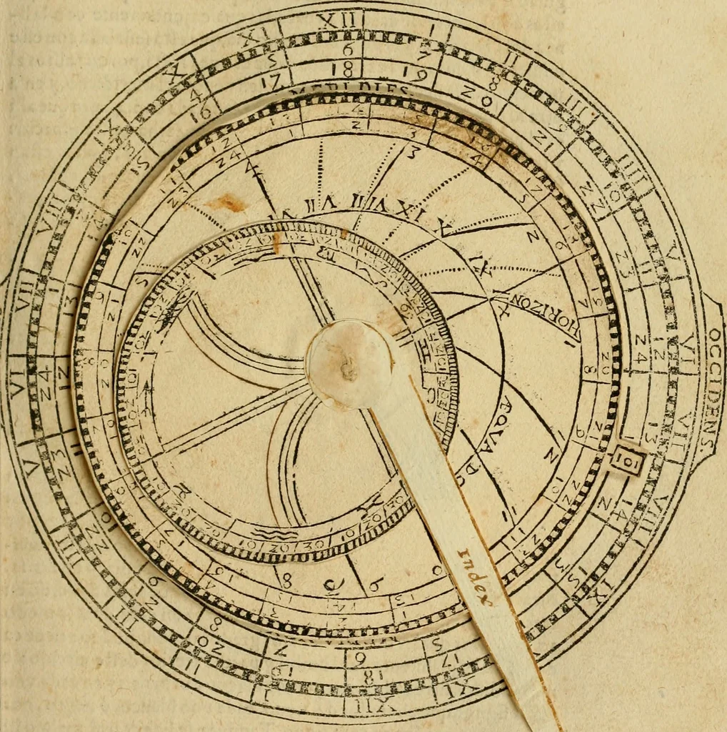 An illustration from Theatro del mundo, y del tiempo : en el qual no solo se descriuen sus partes, y se da regla en el medirlas, mas con ingeniosas y acomodadas demostraciones y figuras, se representan ante los lectores ... : cõ index, 1614, leaf 210