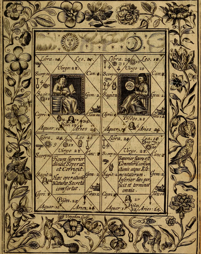An illustration from Theatrum chemicum britannicum : containing severall poeticall pieces of our famous English philosophers, who have written the hermetique mysteries in their owne ancient language, 1652, leaf 112