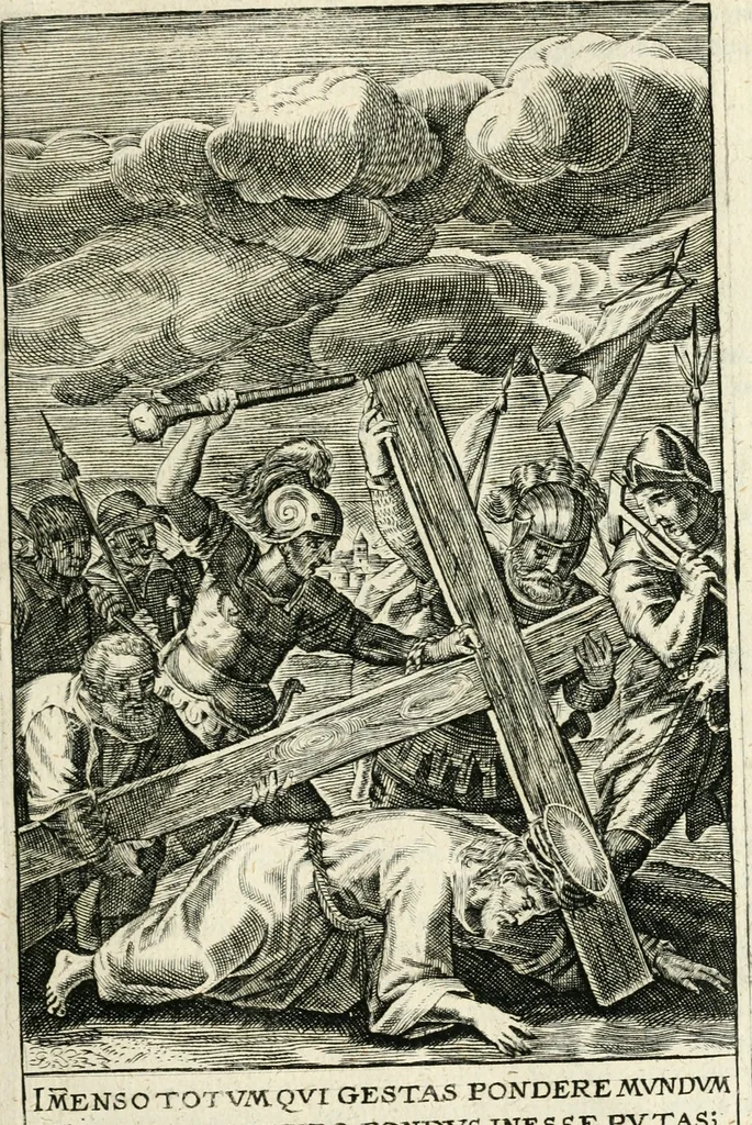 An illustration from Theatrum D.N. Iesu Christi : atrociorum cruciatuum c. lectori spectatori propositum, 1658, leaf 100