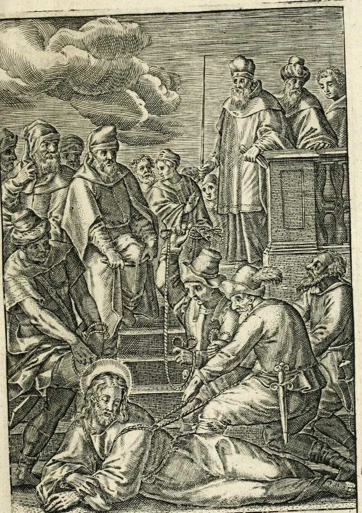An illustration from Theatrum D.N. Iesu Christi : atrociorum cruciatuum c. lectori spectatori propositum, 1658, leaf 72