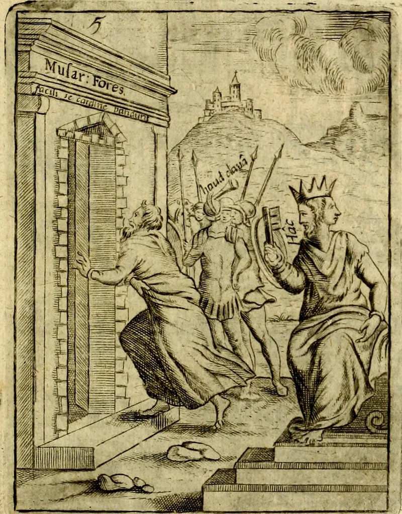 An illustration from Theatrum ethnico idololatrieum politico historicum, ethnicorum idololatrias, simulacra, templa, sacrificia & deos, illorum origines, ritus & caeremonias, quae in perficiendis sacris, fuerunt observata, quidque illis indicare voluerint, representans, 1699, leaf 262