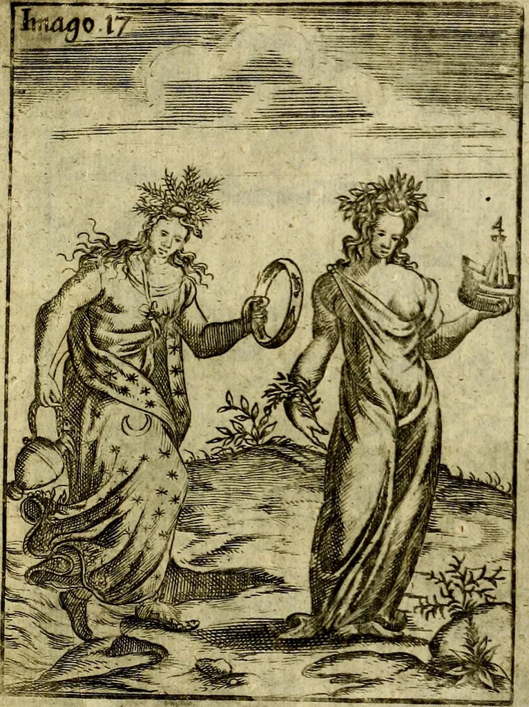 An illustration from Theatrum ethnico idololatrieum politico historicum, ethnicorum idololatrias, simulacra, templa, sacrificia & deos, illorum origines, ritus & caeremonias, quae in perficiendis sacris, fuerunt observata, quidque illis indicare voluerint, representans, 1699, leaf 284