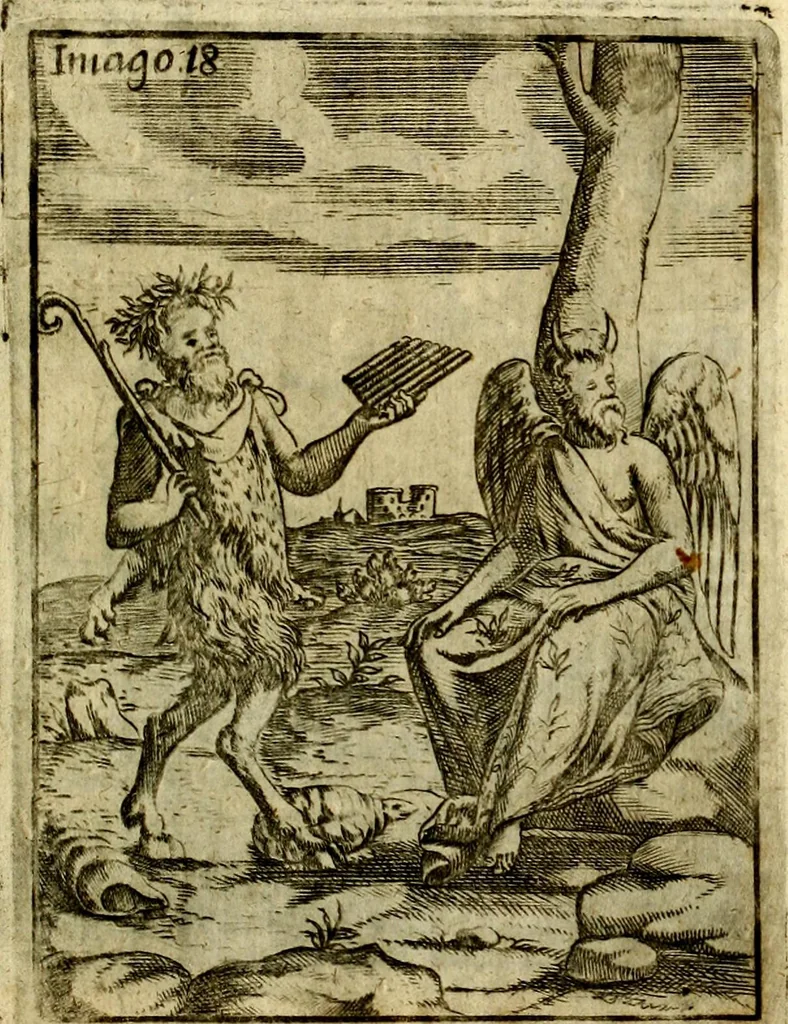 An illustration from Theatrum ethnico idololatrieum politico historicum, ethnicorum idololatrias, simulacra, templa, sacrificia & deos, illorum origines, ritus & caeremonias, quae in perficiendis sacris, fuerunt observata, quidque illis indicare voluerint, representans, 1699, leaf 286