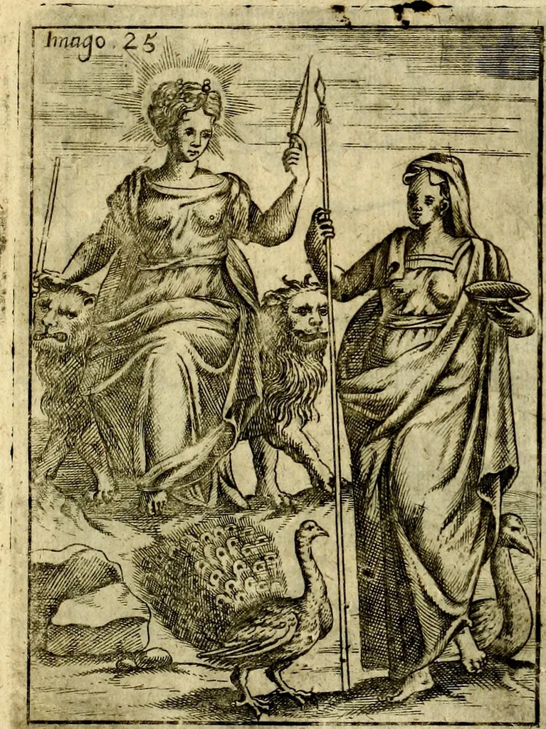 An illustration from Theatrum ethnico idololatrieum politico historicum, ethnicorum idololatrias, simulacra, templa, sacrificia & deos, illorum origines, ritus & caeremonias, quae in perficiendis sacris, fuerunt observata, quidque illis indicare voluerint, representans, 1699, leaf 300