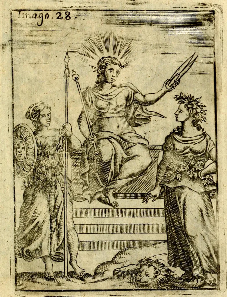 An illustration from Theatrum ethnico idololatrieum politico historicum, ethnicorum idololatrias, simulacra, templa, sacrificia & deos, illorum origines, ritus & caeremonias, quae in perficiendis sacris, fuerunt observata, quidque illis indicare voluerint, representans, 1699, leaf 306