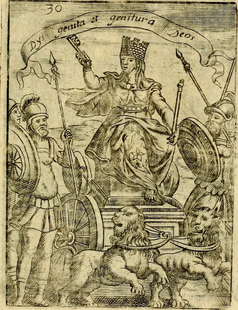 An illustration from Theatrum ethnico idololatrieum politico historicum, ethnicorum idololatrias, simulacra, templa, sacrificia & deos, illorum origines, ritus & caeremonias, quae in perficiendis sacris, fuerunt observata, quidque illis indicare voluerint, representans, 1699, leaf 310