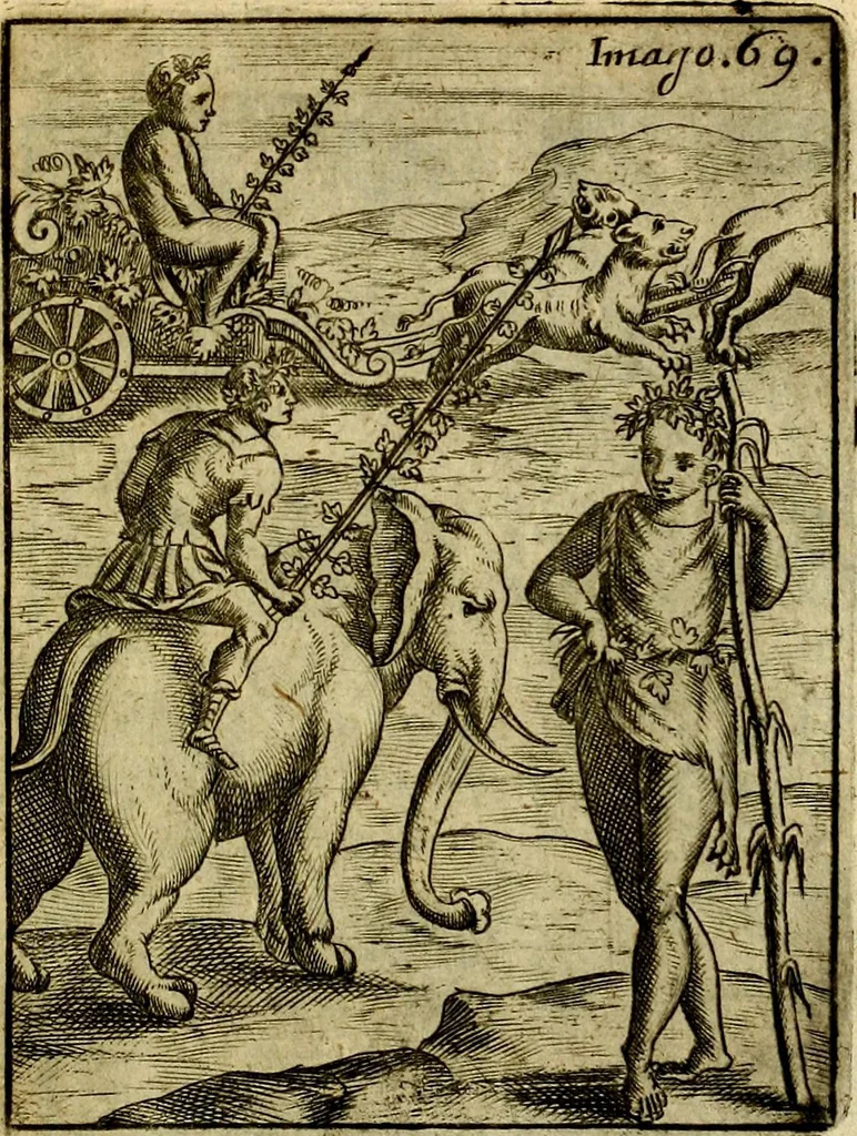 An illustration from Theatrum ethnico idololatrieum politico historicum, ethnicorum idololatrias, simulacra, templa, sacrificia & deos, illorum origines, ritus & caeremonias, quae in perficiendis sacris, fuerunt observata, quidque illis indicare voluerint, representans, 1699, leaf 388