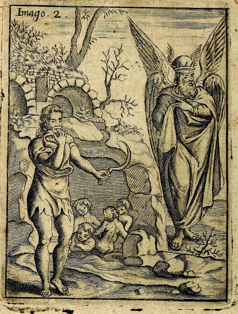 An illustration from Theatrum ethnico idololatrieum politico historicum, ethnicorum idololatrias, simulacra, templa, sacrificia & deos, illorum origines, ritus & caeremonias, quae in perficiendis sacris, fuerunt observata, quidque illis indicare voluerint, representans, 1699, leaf 253