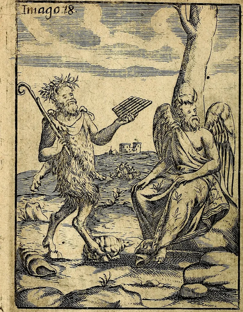 An illustration from Theatrum ethnico idololatrieum politico historicum, ethnicorum idololatrias, simulacra, templa, sacrificia & deos, illorum origines, ritus & caeremonias, quae in perficiendis sacris, fuerunt observata, quidque illis indicare voluerint, representans, 1699, leaf 271