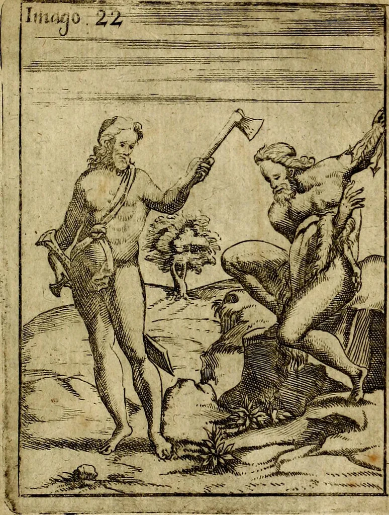 An illustration from Theatrum ethnico idololatrieum politico historicum, ethnicorum idololatrias, simulacra, templa, sacrificia & deos, illorum origines, ritus & caeremonias, quae in perficiendis sacris, fuerunt observata, quidque illis indicare voluerint, representans, 1699, leaf 276