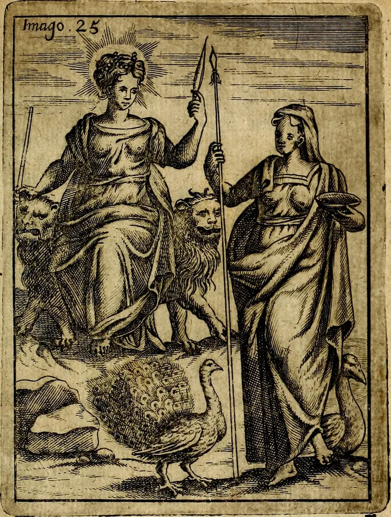 An illustration from Theatrum ethnico idololatrieum politico historicum, ethnicorum idololatrias, simulacra, templa, sacrificia & deos, illorum origines, ritus & caeremonias, quae in perficiendis sacris, fuerunt observata, quidque illis indicare voluerint, representans, 1699, leaf 280