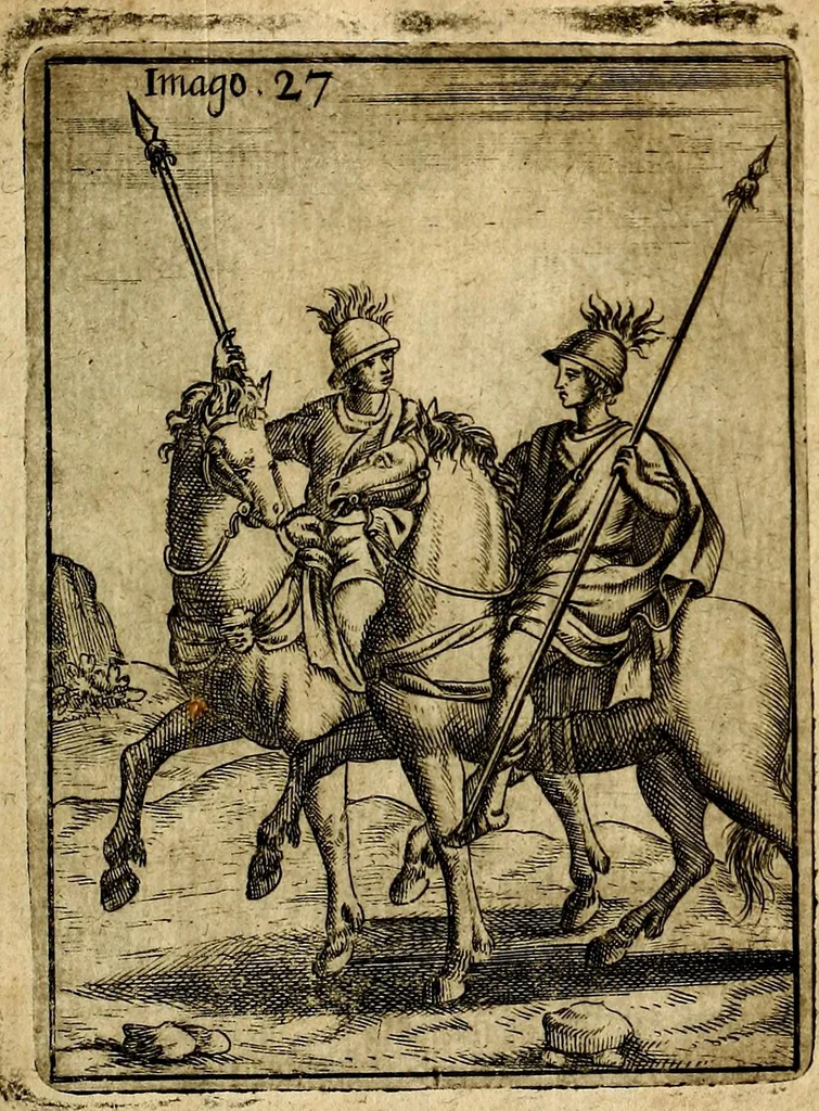 An illustration from Theatrum ethnico idololatrieum politico historicum, ethnicorum idololatrias, simulacra, templa, sacrificia & deos, illorum origines, ritus & caeremonias, quae in perficiendis sacris, fuerunt observata, quidque illis indicare voluerint, representans, 1699, leaf 282