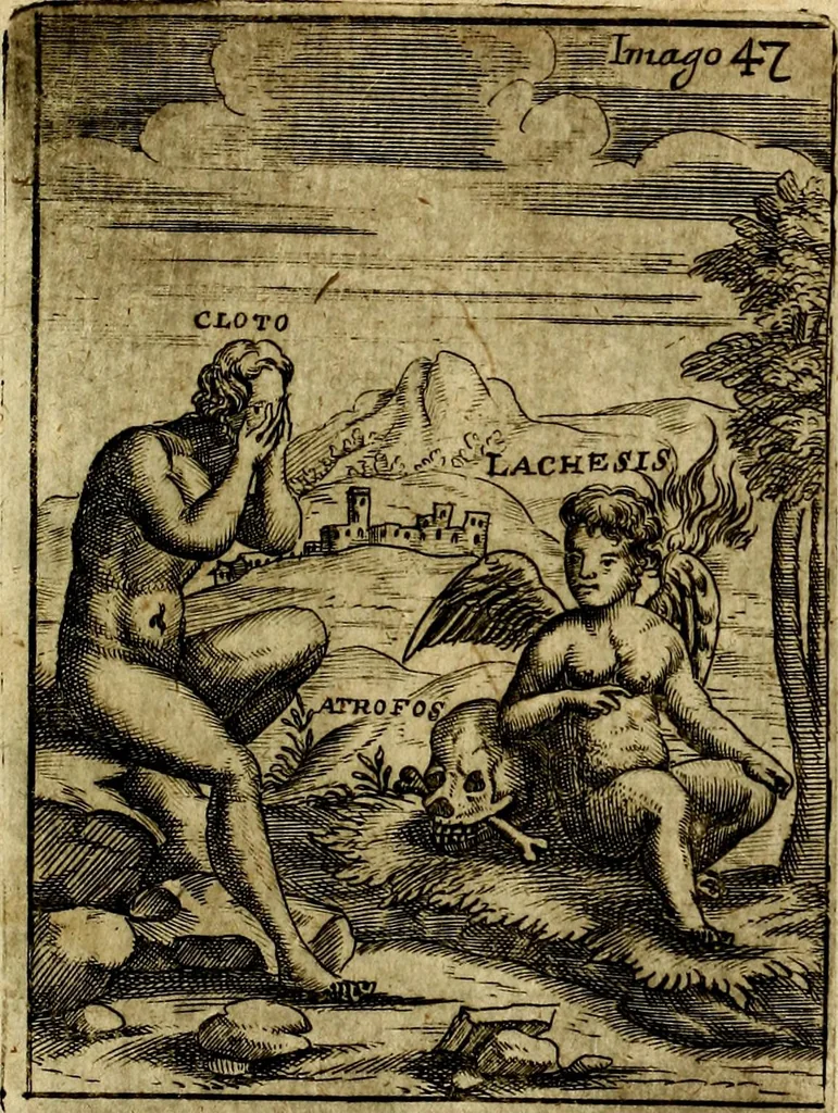 An illustration from Theatrum ethnico idololatrieum politico historicum, ethnicorum idololatrias, simulacra, templa, sacrificia & deos, illorum origines, ritus & caeremonias, quae in perficiendis sacris, fuerunt observata, quidque illis indicare voluerint, representans, 1699, leaf 298