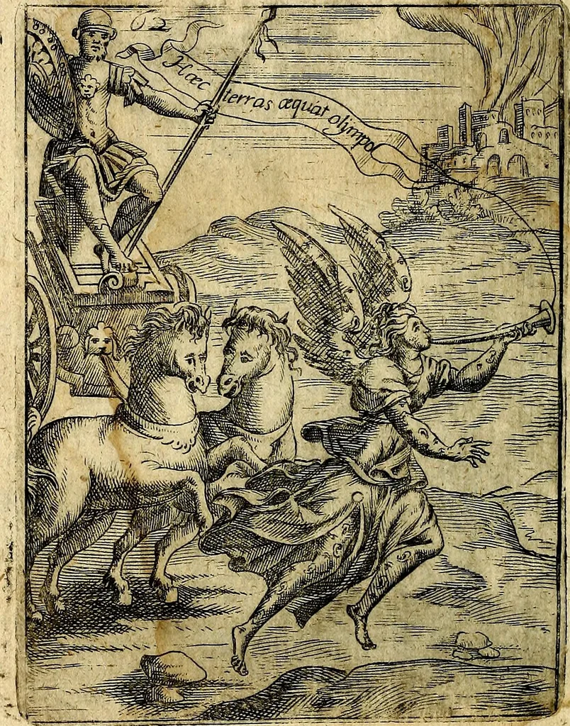 An illustration from Theatrum ethnico idololatrieum politico historicum, ethnicorum idololatrias, simulacra, templa, sacrificia & deos, illorum origines, ritus & caeremonias, quae in perficiendis sacris, fuerunt observata, quidque illis indicare voluerint, representans, 1699, leaf 313