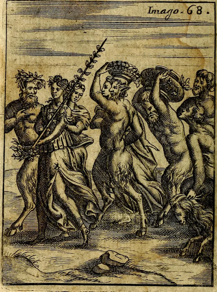 An illustration from Theatrum ethnico idololatrieum politico historicum, ethnicorum idololatrias, simulacra, templa, sacrificia & deos, illorum origines, ritus & caeremonias, quae in perficiendis sacris, fuerunt observata, quidque illis indicare voluerint, representans, 1699, leaf 321