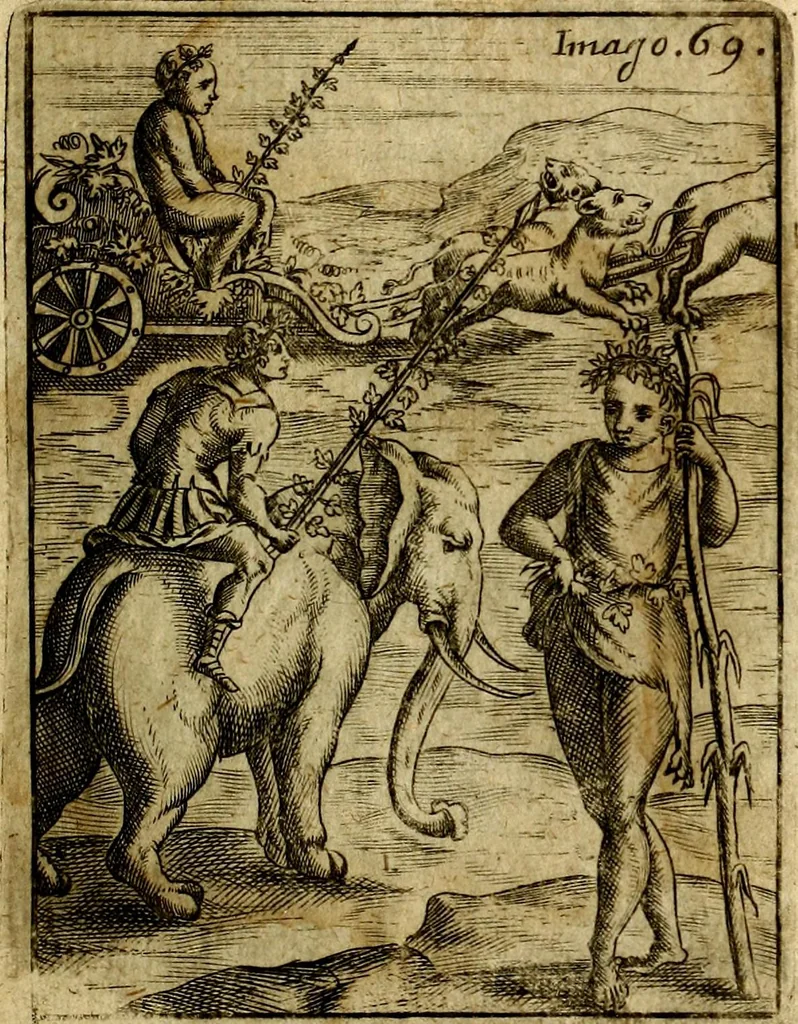 An illustration from Theatrum ethnico idololatrieum politico historicum, ethnicorum idololatrias, simulacra, templa, sacrificia & deos, illorum origines, ritus & caeremonias, quae in perficiendis sacris, fuerunt observata, quidque illis indicare voluerint, representans, 1699, leaf 322