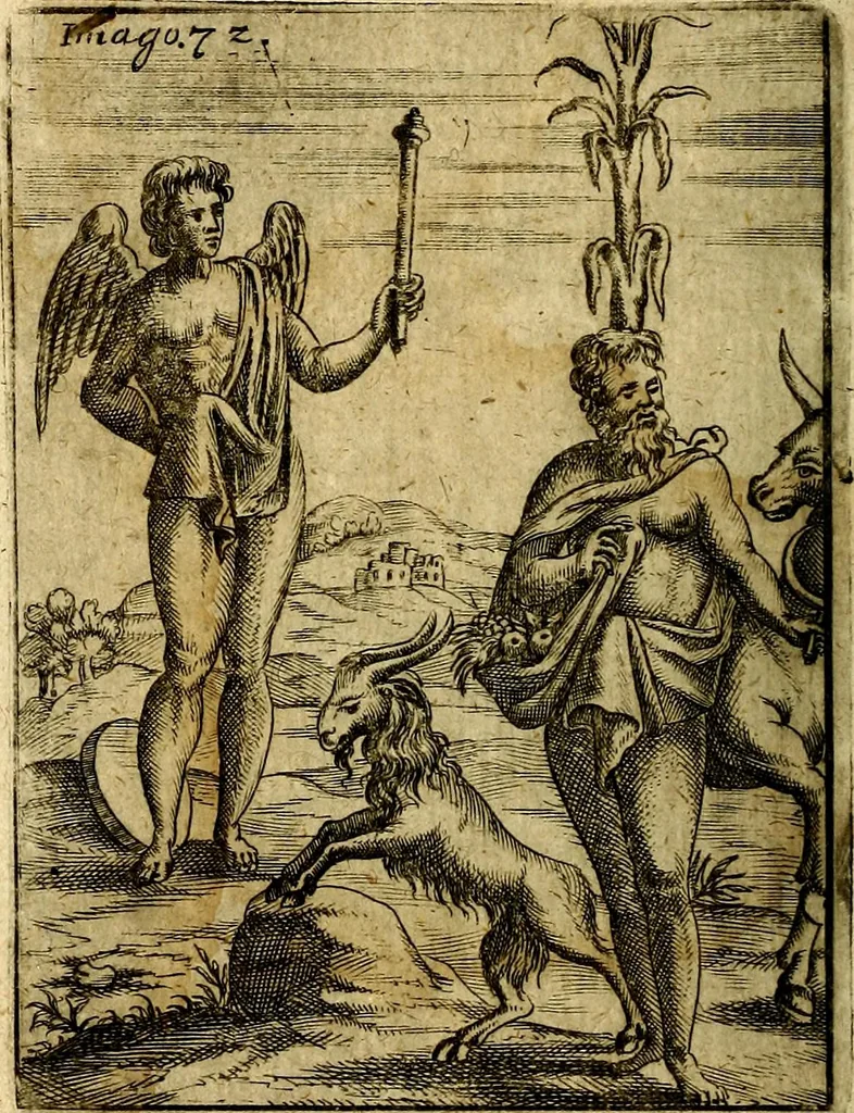 An illustration from Theatrum ethnico idololatrieum politico historicum, ethnicorum idololatrias, simulacra, templa, sacrificia & deos, illorum origines, ritus & caeremonias, quae in perficiendis sacris, fuerunt observata, quidque illis indicare voluerint, representans, 1699, leaf 325