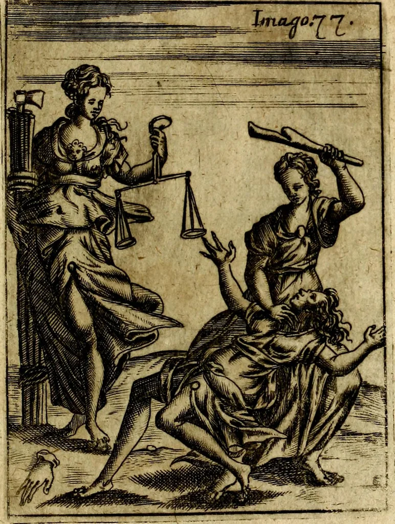 An illustration from Theatrum ethnico idololatrieum politico historicum, ethnicorum idololatrias, simulacra, templa, sacrificia & deos, illorum origines, ritus & caeremonias, quae in perficiendis sacris, fuerunt observata, quidque illis indicare voluerint, representans, 1699, leaf 334