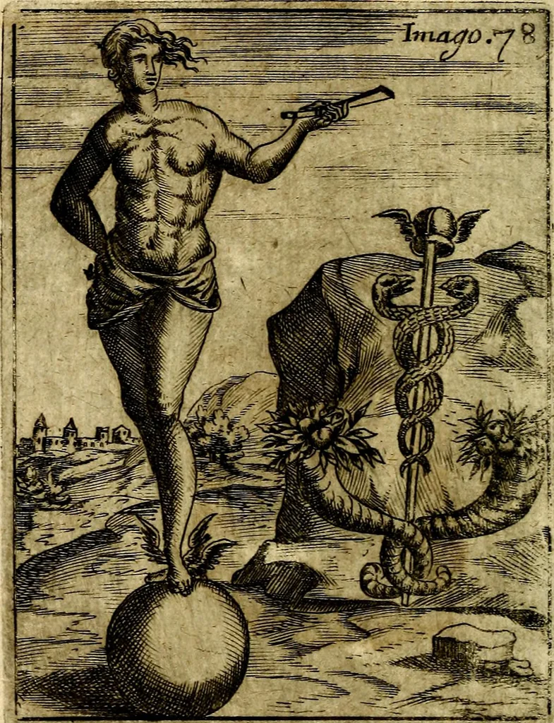An illustration from Theatrum ethnico idololatrieum politico historicum, ethnicorum idololatrias, simulacra, templa, sacrificia & deos, illorum origines, ritus & caeremonias, quae in perficiendis sacris, fuerunt observata, quidque illis indicare voluerint, representans, 1699, leaf 335