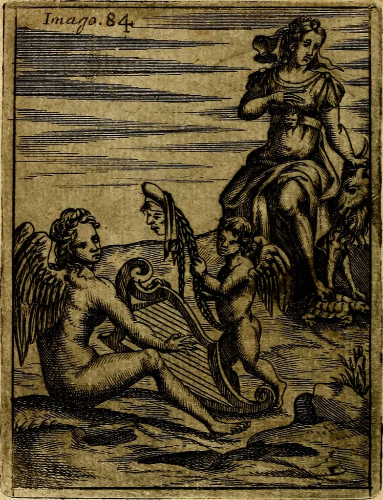 An illustration from Theatrum ethnico idololatrieum politico historicum, ethnicorum idololatrias, simulacra, templa, sacrificia & deos, illorum origines, ritus & caeremonias, quae in perficiendis sacris, fuerunt observata, quidque illis indicare voluerint, representans, 1699, leaf 341