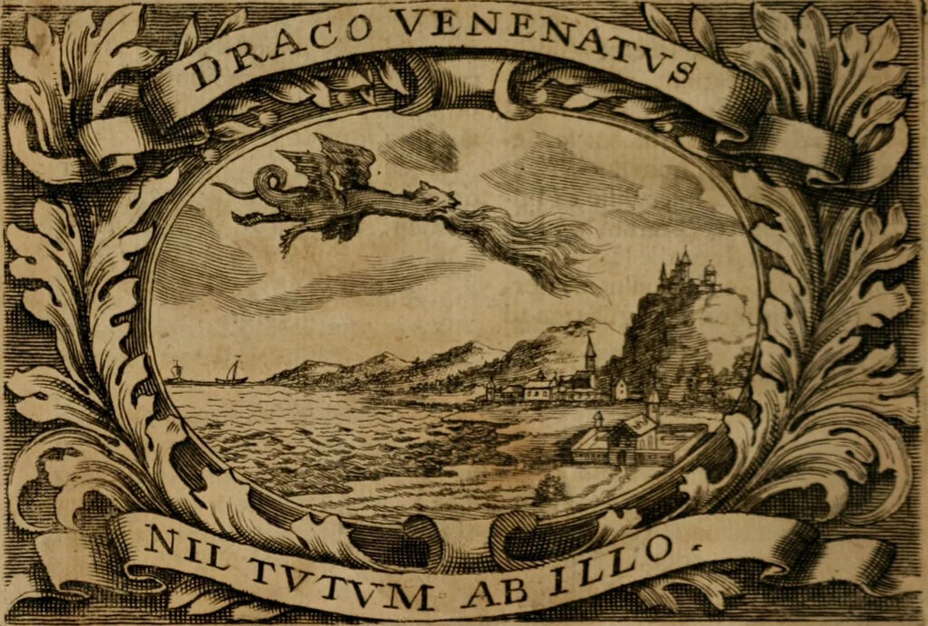 An illustration from Theatrum gloriae sanctorum, 1696, leaf 109