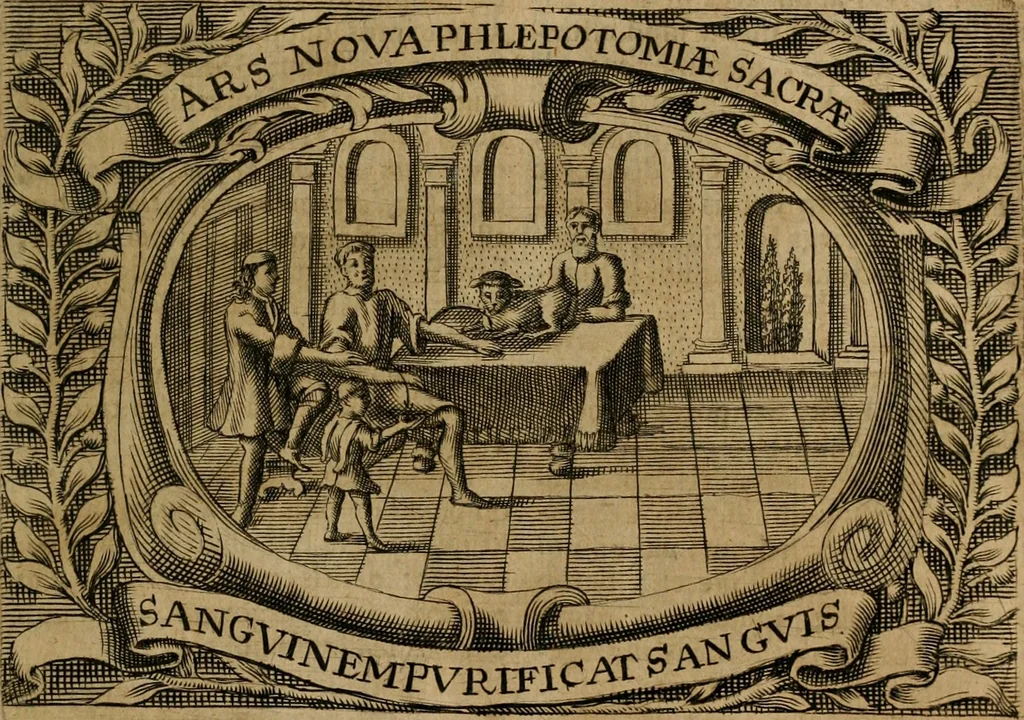 An illustration from Theatrum gloriae sanctorum, 1696, leaf 118