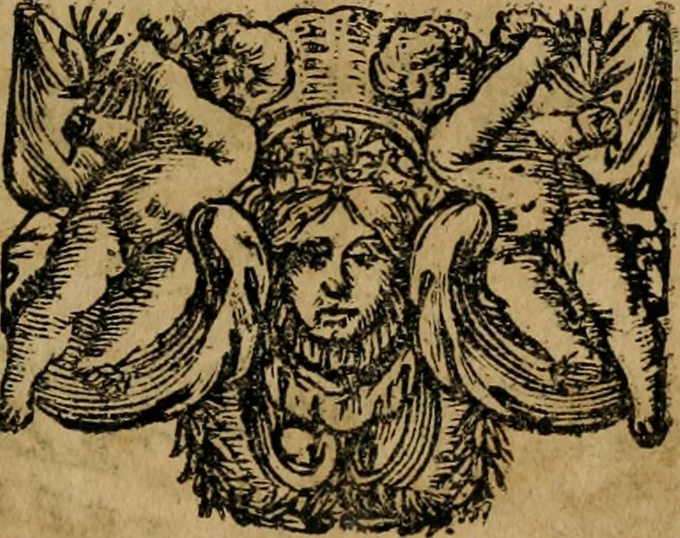 An illustration from Theatrum gloriae sanctorum, 1696, leaf 136