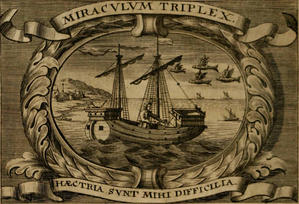 An illustration from Theatrum gloriae sanctorum, 1696, leaf 149