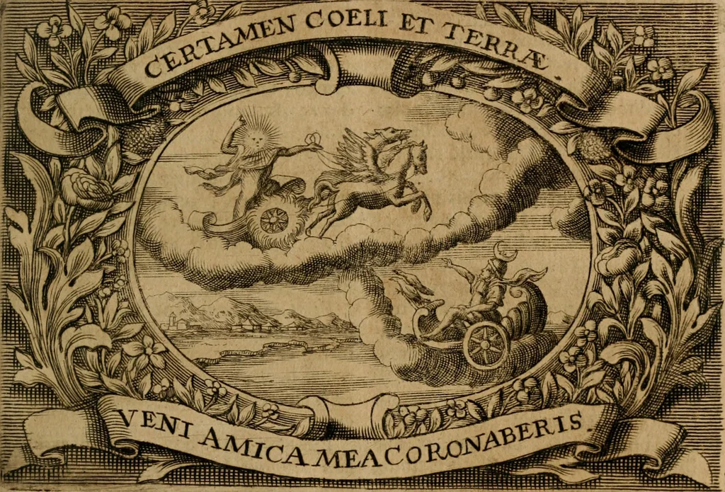 An illustration from Theatrum gloriae sanctorum, 1696, leaf 246