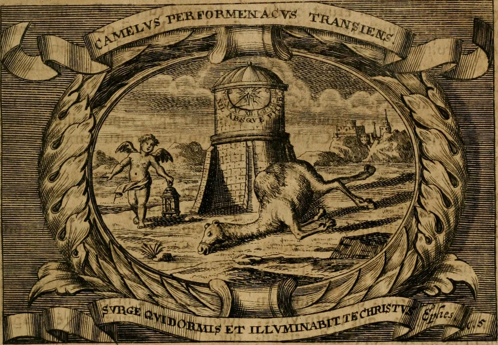 An illustration from Theatrum gloriae sanctorum, 1696, leaf 282