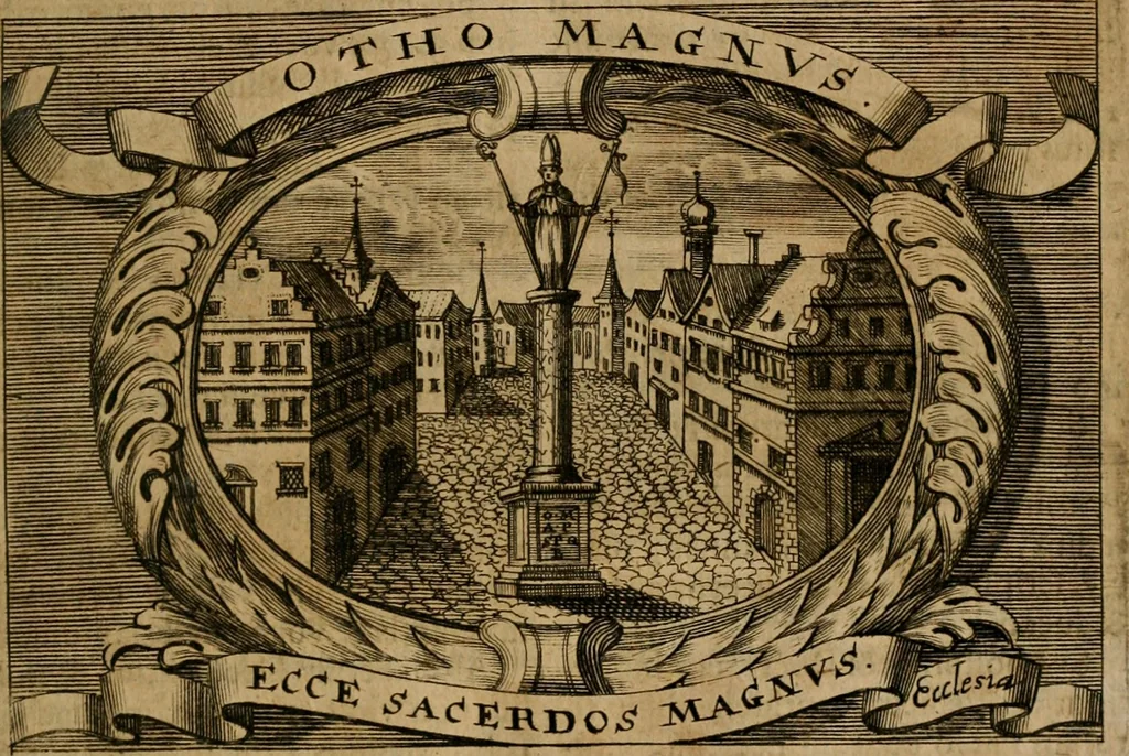 An illustration from Theatrum gloriae sanctorum, 1696, leaf 292