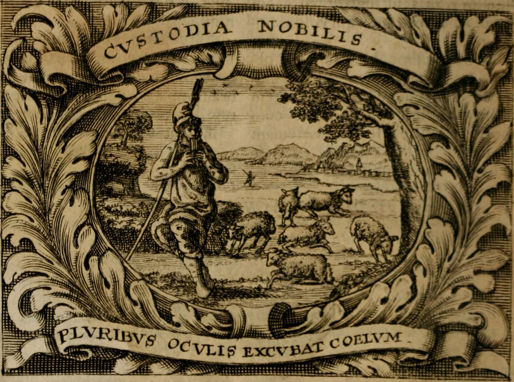 An illustration from Theatrum gloriae sanctorum, 1696, leaf 309