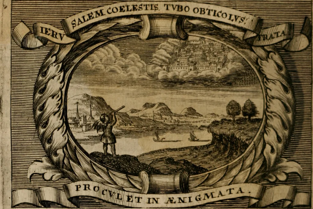 An illustration from Theatrum gloriae sanctorum, 1696, leaf 337