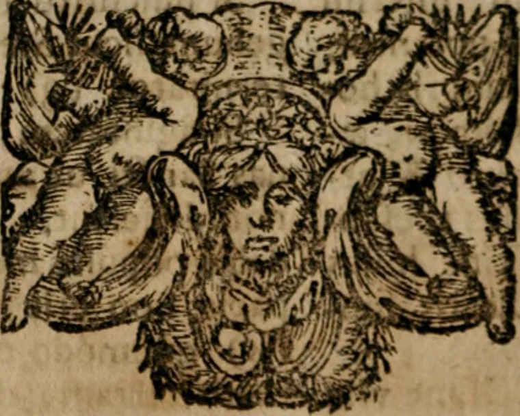 An illustration from Theatrum gloriae sanctorum, 1696, leaf 345