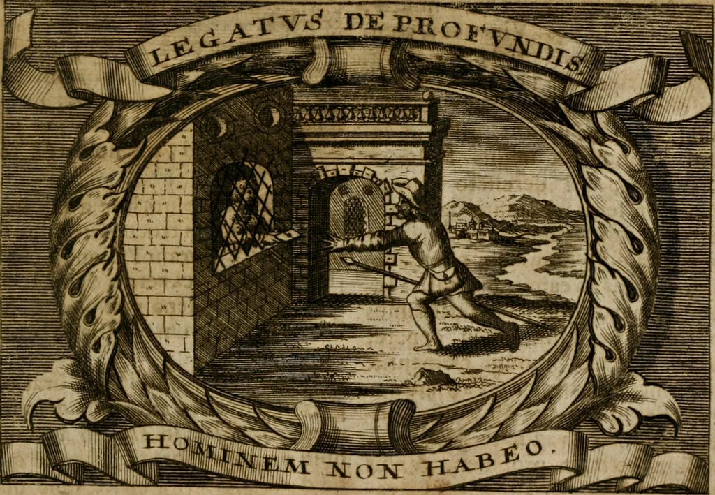 An illustration from Theatrum gloriae sanctorum, 1696, leaf 346
