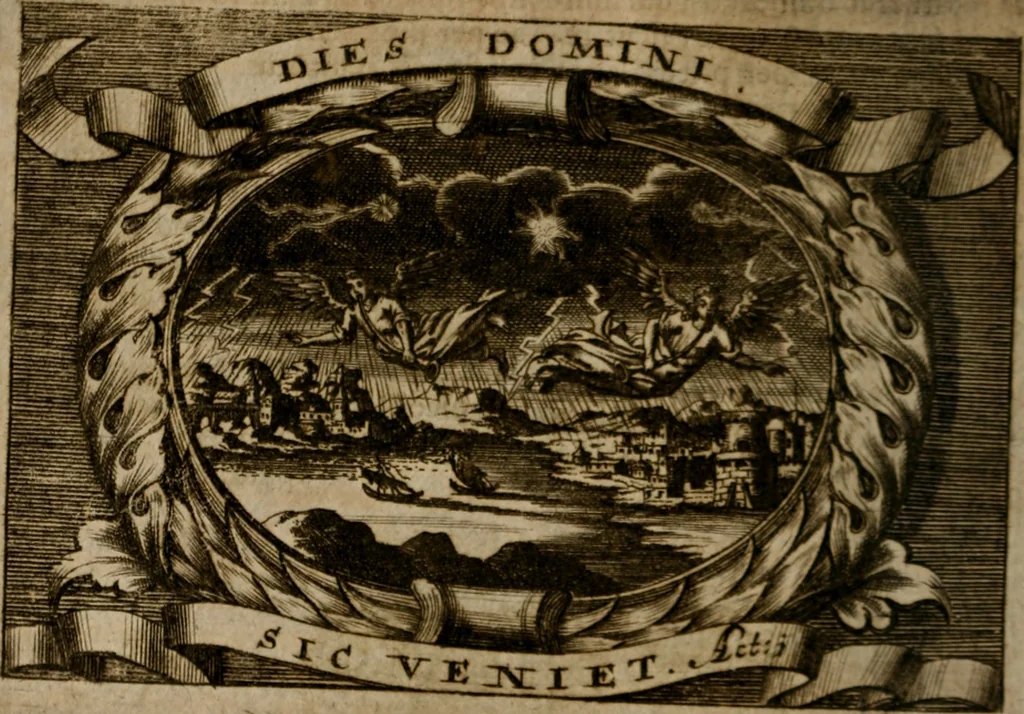 An illustration from Theatrum gloriae sanctorum, 1696, leaf 453