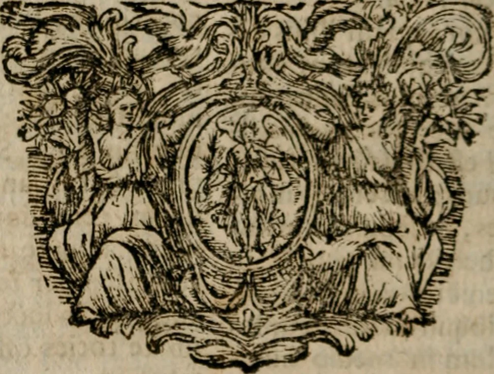 An illustration from Theatrum gloriae sanctorum, 1696, leaf 483