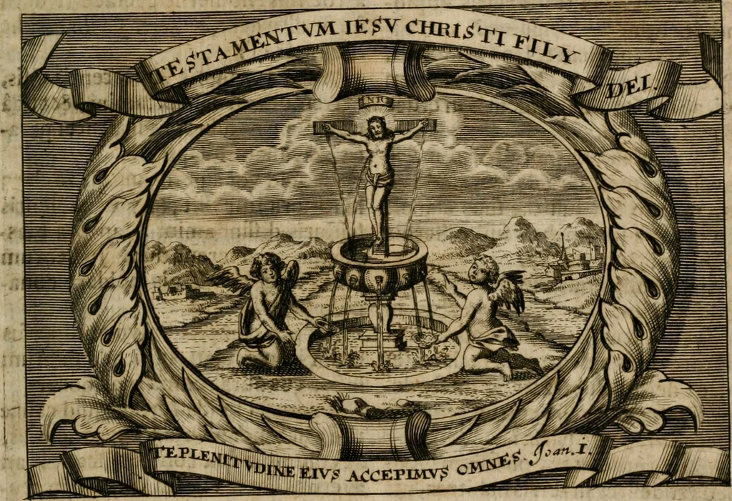 An illustration from Theatrum gloriae sanctorum, 1696, leaf 506