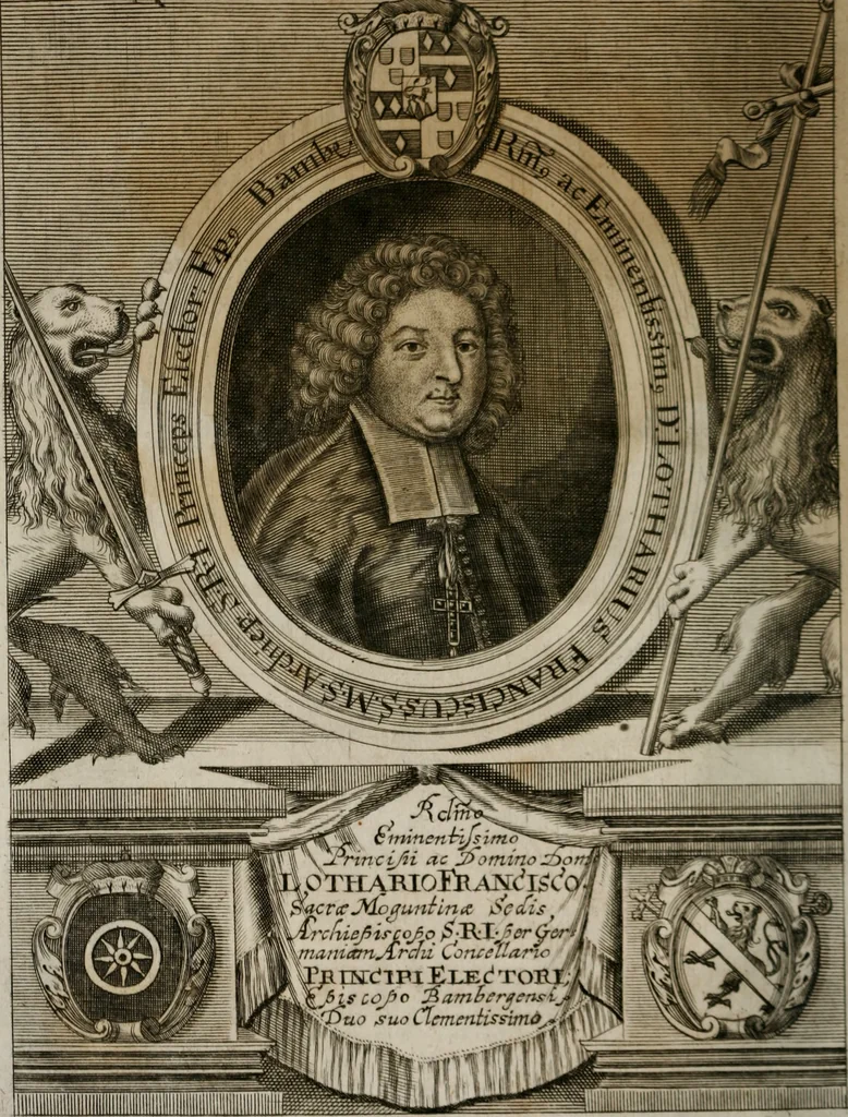 An illustration from Theatrum gloriae sanctorum, 1696, leaf 9