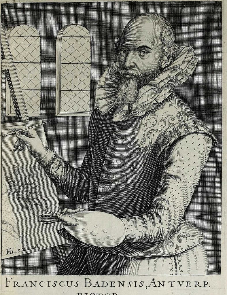 An illustration from Theatrum honoris in quo nostri Apelles, saeculi seu pictorum, qui patrum nostrorum memoria vixerunt celebriorum praecipue quos Belgium tulit, verae et ad vivum expressae imagines in aes incisae exhibentur, 1618, leaf 101