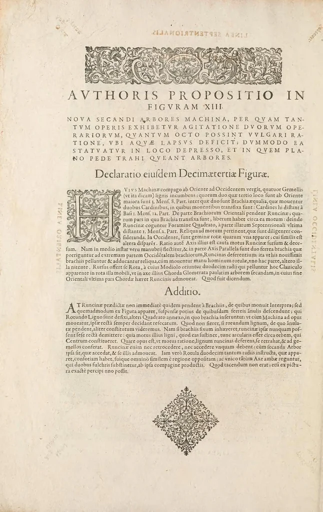 An illustration from Theatrum instrumentorum et machinarum Iacobi Bessoni Delphinatis, mathematici ingeniosissimi, 1582, leaf 36