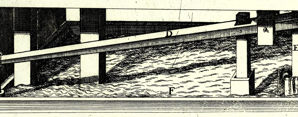 An illustration from Theatrum machinarum novum, das ist, Neu-vermehrter Schauplatz der mechanischen Künsten : handelt von allerhand Wasser- Wind- Ross- Gewicht- und Hand-Mühlen ... ; beneben nützlichen Wasser-Künsten ..., 1673, leaf 265