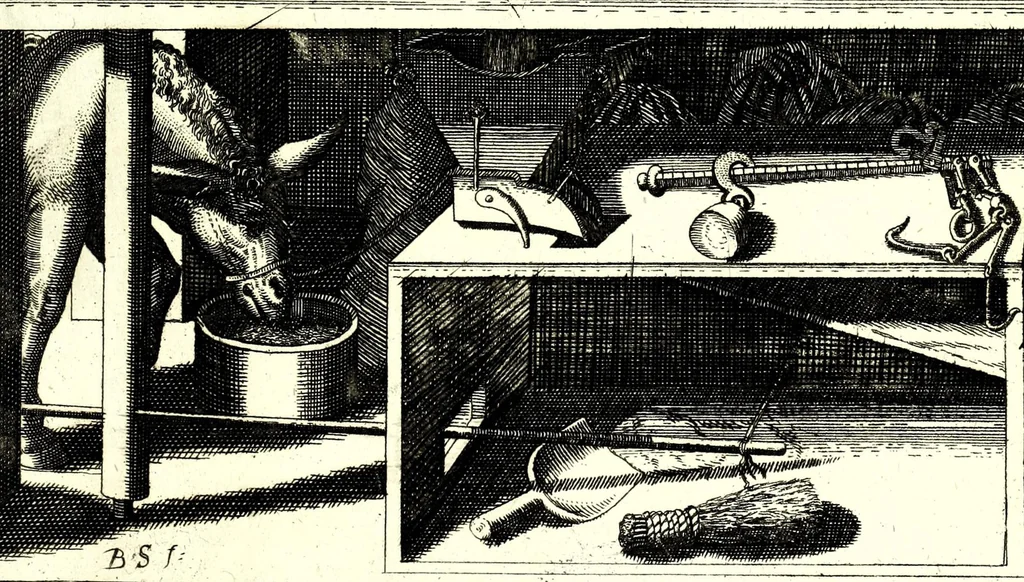 An illustration from Theatrum machinarum novum, das ist, Neu-vermehrter Schauplatz der mechanischen Künsten : handelt von allerhand Wasser- Wind- Ross- Gewicht- und Hand-Mühlen ... ; beneben nützlichen Wasser-Künsten ..., 1673, leaf 83