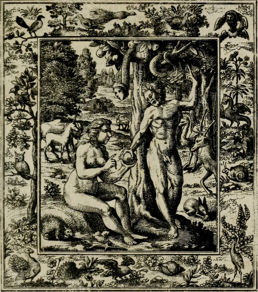 An illustration from Theatrum mortis humanæ tripartitum. I. Pars. Saltum mortis. II. Pars. Varia genera mortis. III. Pars. Pnas damnatorum continens. Figuris æneis illustratum, das ist, Schau-Bühne desz menschlichen Todts in drey Theil. 1. Theil. Der Toden Tantz. 2. Theil. Underschidliche Todts-Gattungen. 3. Theil. Der Verdambten Höllen-Peyn, vorstellend. Mit Schönen Kupffer-Stichen geziehrt vnd an Tag gegeben. Durch Joannem Weichardum Valvasor.., 1682, leaf 26